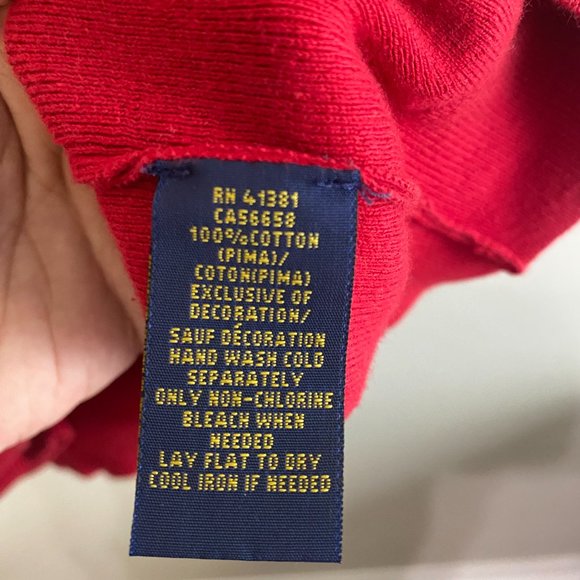 1XB/ 1G Ralph Lauren Classic Vintage Red V Neck Sweater Vest w149 - Picture 3 of 9